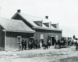 This is believed to have been Plaunt's stopping place near Lake Clear around 1890 Stopping place