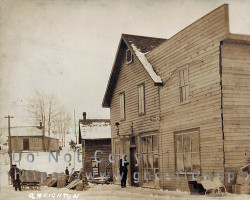 The general store was home to the post office and also offered a public telephone, ca. 1910 Store