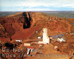 The big gouge in the side of the mountain, ca. 1960s The mine
