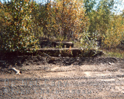 The foundations of the transfer shed Photo of foundation