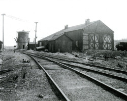 The locomotive shed, used for repair and maintenance Photo of locomotive shed