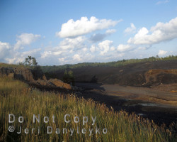 Looking east at the location of the former smelter complexes. Photo of smelter