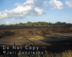 Looking north at the location of the former smelter complexes. Photo of smelter