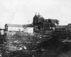 A view of the smelter during the peak production years from 1908-1913. Photo of smelter