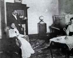 Room in the club house in 1901 Photo of club house