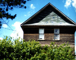 The last home in Victoria Mines stood for many years before finally being removed Photo of home