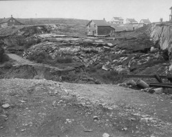 Slide at Worthington Mine, ca. October 1927 Photo of the cave-in